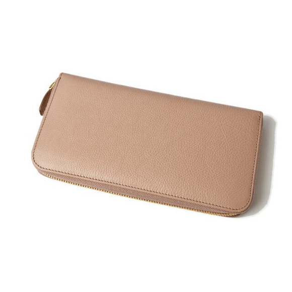Prada Tan Saffiano Long Triang Wallet - Picture 1 of 10
